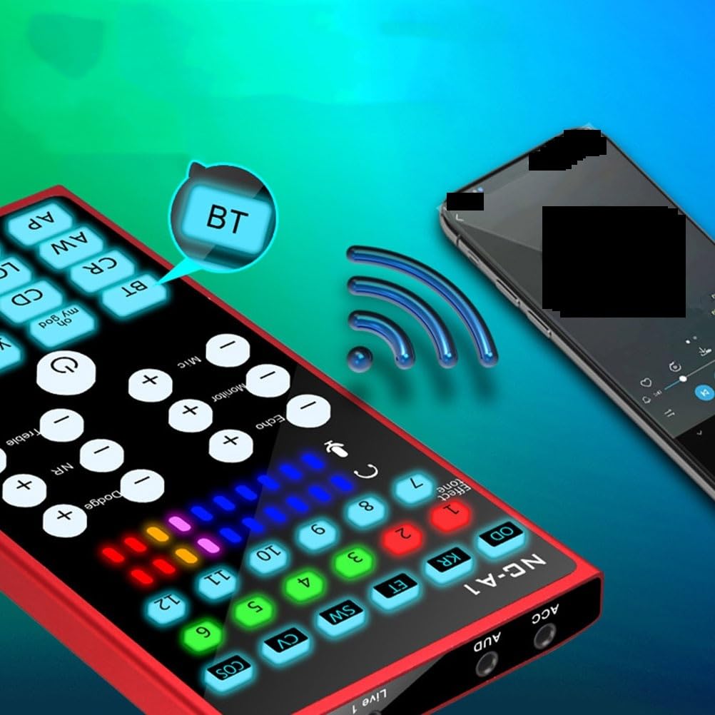 Mesa Mezclas DJ, Modulador Computadora Herramienta de cambio de voz Dispositivo Tarjetas de sonido Transmisión en vivo Mezclador de teléfono móvil