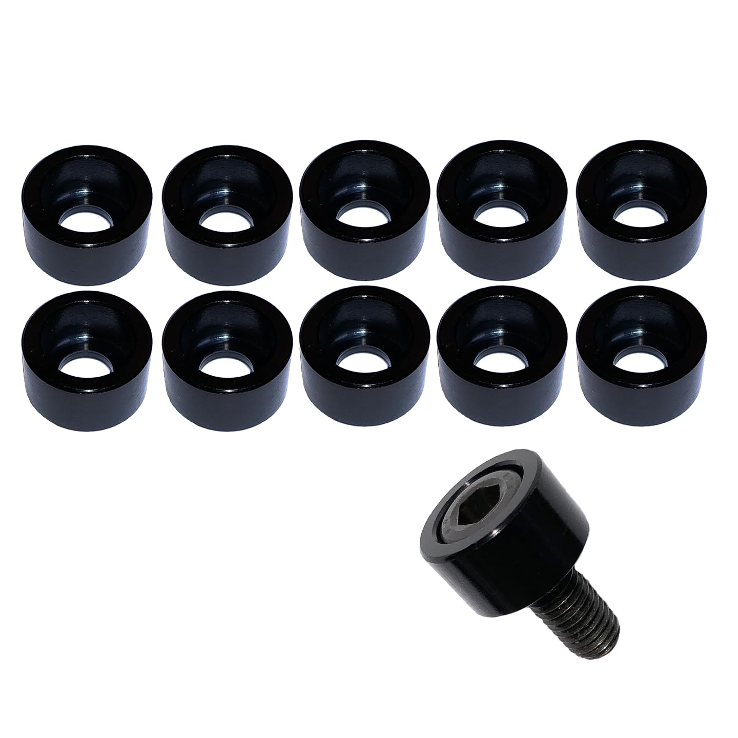 Black 3/8" Hex Allen Bolt Cups Washers