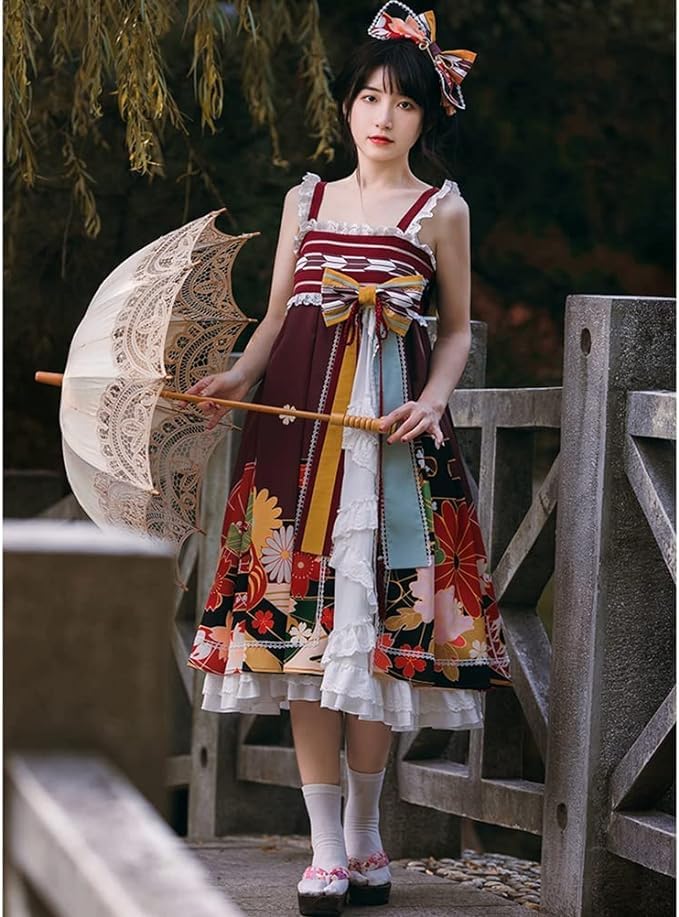 Amazon.co.jp: 【Sanjucos】 和服 コスプレ ワンピース ロリータ服 