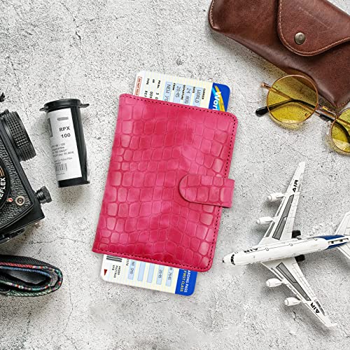 Image of Melsbrinna Premium Leather Passport Holder Covers Case, Waterproof Rfid Blocking Travel Wallet Passport Holder with Pen Holder, Cute Passport Book for Women /Men