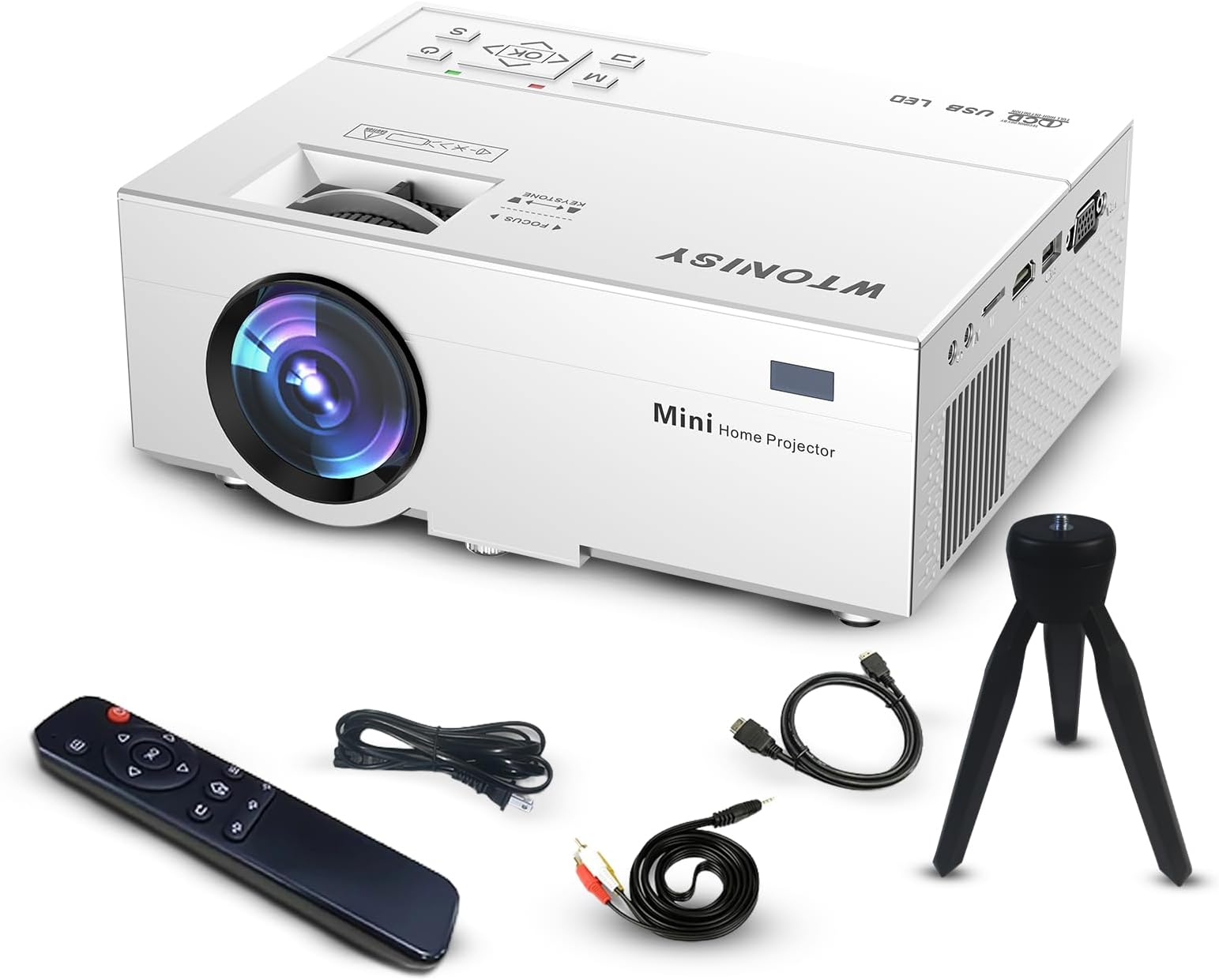 Mini Proiettore WiFi E Bluetooth - Portatile Full HD 1080P Per Home Cinema - Foto 10