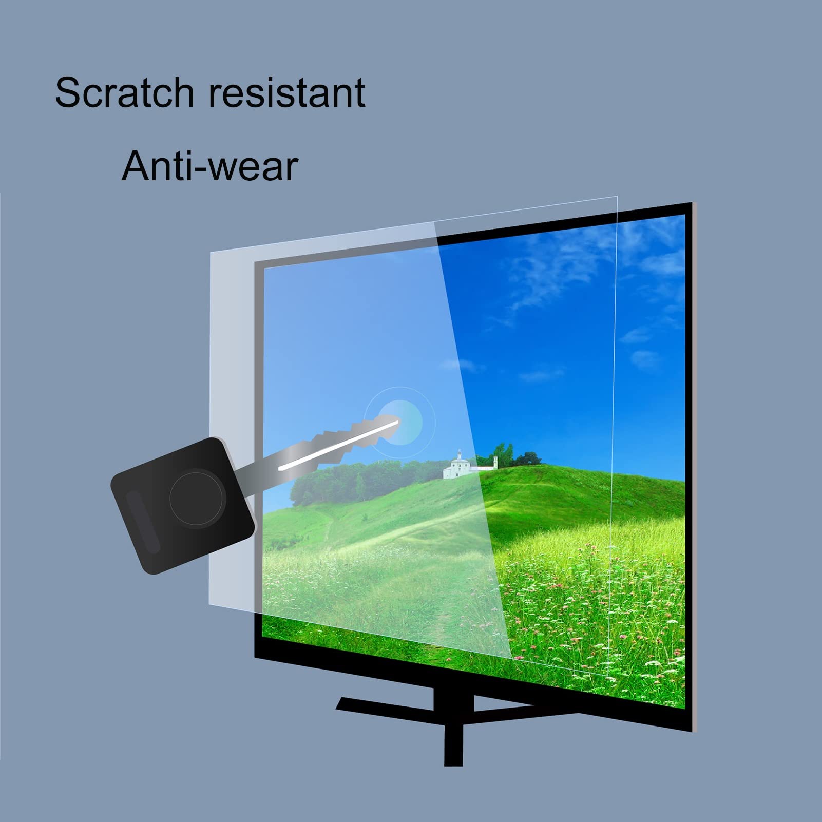 LEFEDA Película protectora antideslumbrante para TV de 27-75 pulgadas, protector LCD de película mate/HD, alivia la fatiga ocular adecuada para pantallas planas/curvas (HD VERSION)