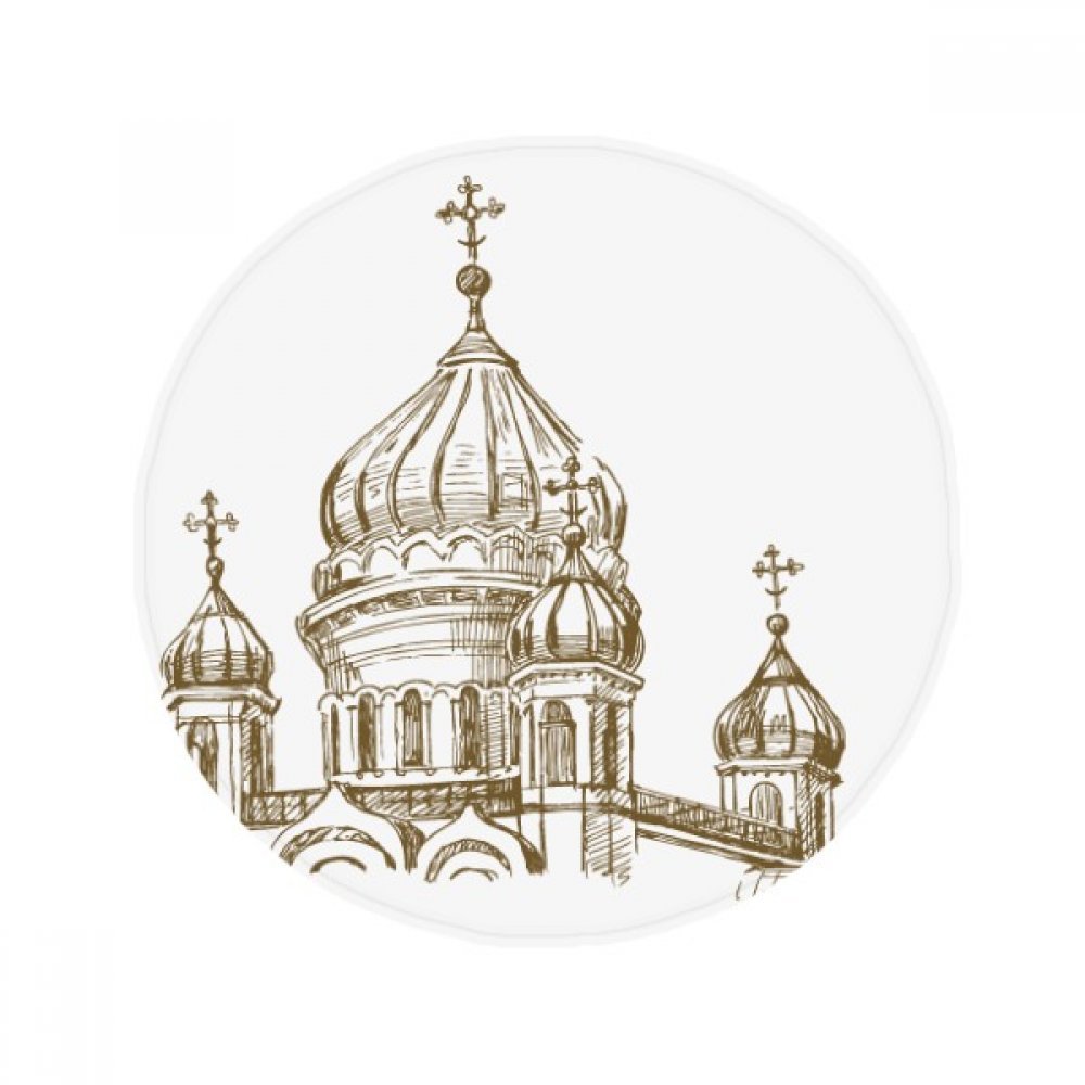 Tapis de sol de compagnie au motif d'église, une idée cadeau originale de 80cm