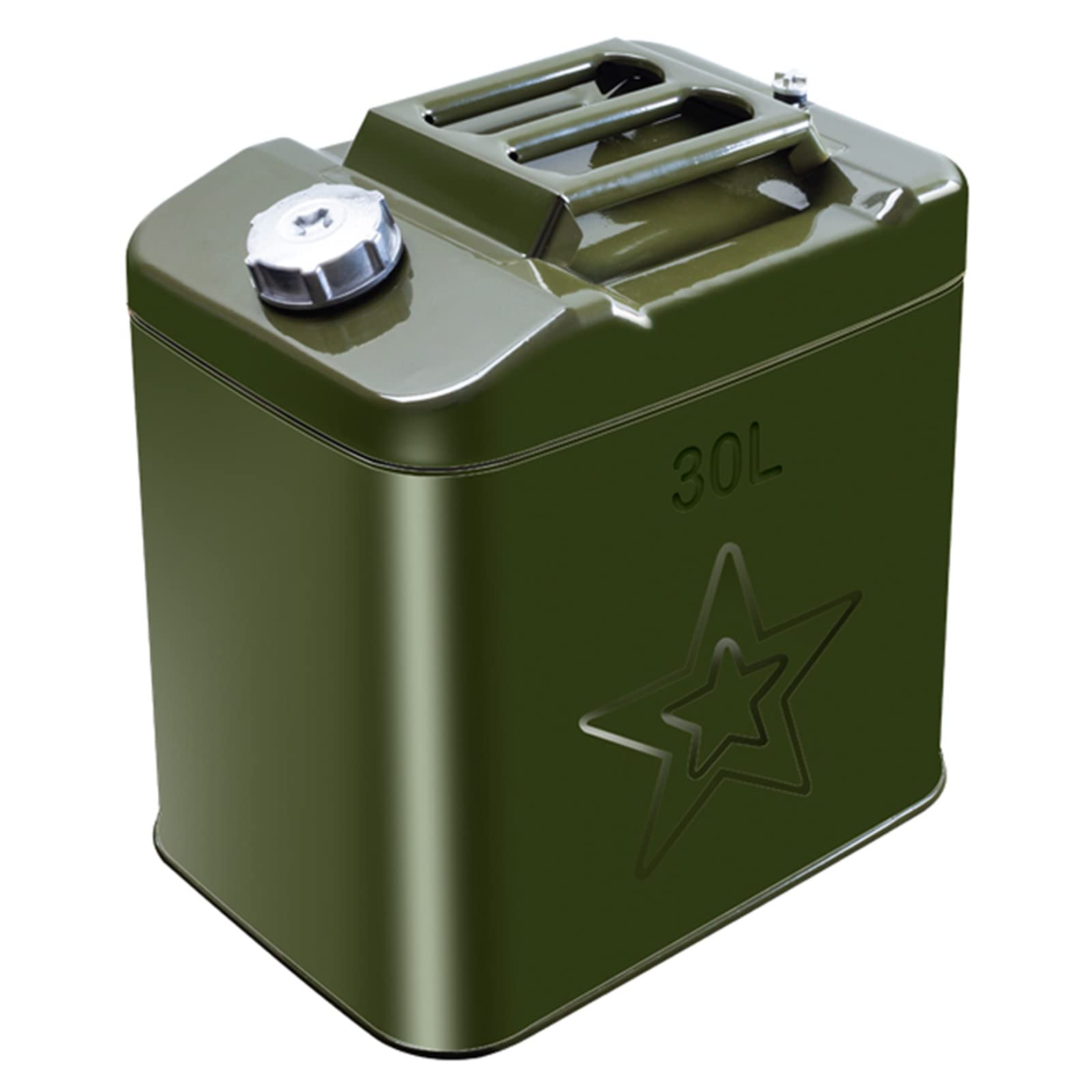 LPLND 201 Fusto in Acciaio Inossidabile per Benzina 20L/25L/30L/40L Tanica in Metallo per Carburante (Size: 40L