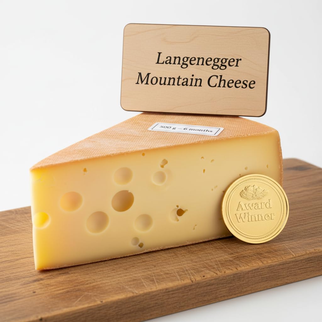 Bregenzerwälder Bergkäse – Mehrfach Gold-prämiert – aus 100% Heumilch – Traditionell handgereift & laktosefrei – Frisch vom Laib geschnitten (1000 g, Würzig (6 Mon.))