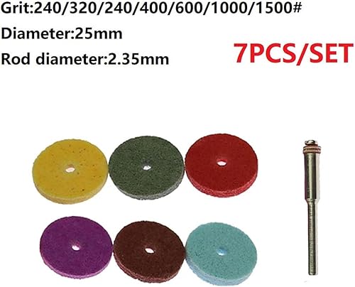 Miniatura 5 de 6 unids muela de fibra de nylon punto abrasivo en forma de T Pulido Rotay Herramientas Lixadeira Herramientas Ferramentas Carpintaria