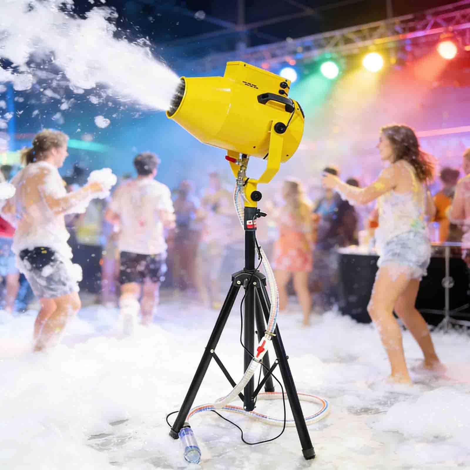 ylpddmm 1000W Party Shaking Head Jet Bubble Machine,Foam Machine for Party,Stage Yellow-Plugin