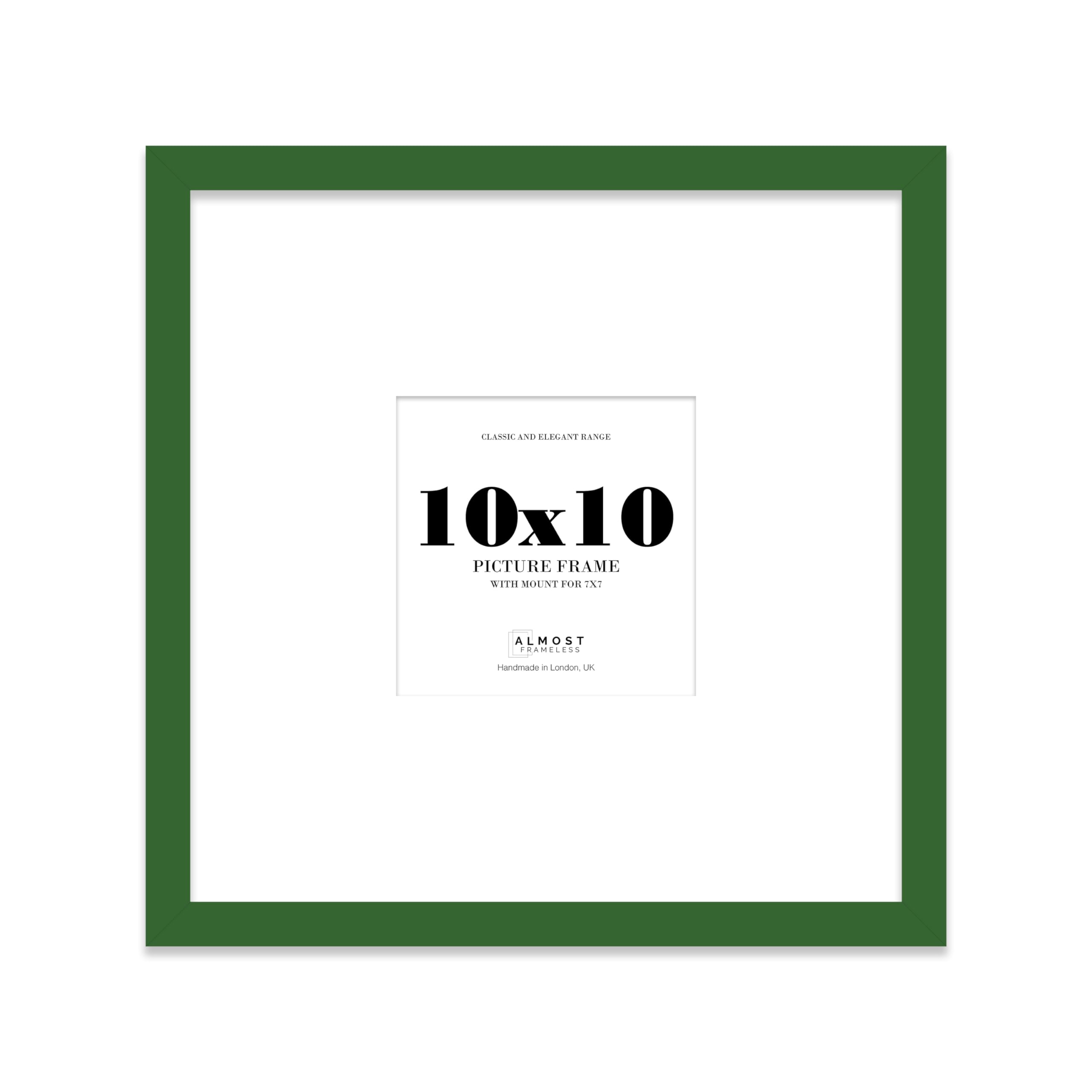 10X10" Green Picture Frame10X10" Square Frame With 7X7" Mount For 10X10"/7X7" Pictures Art Deco Style Room Decor1 Pack from B&Q