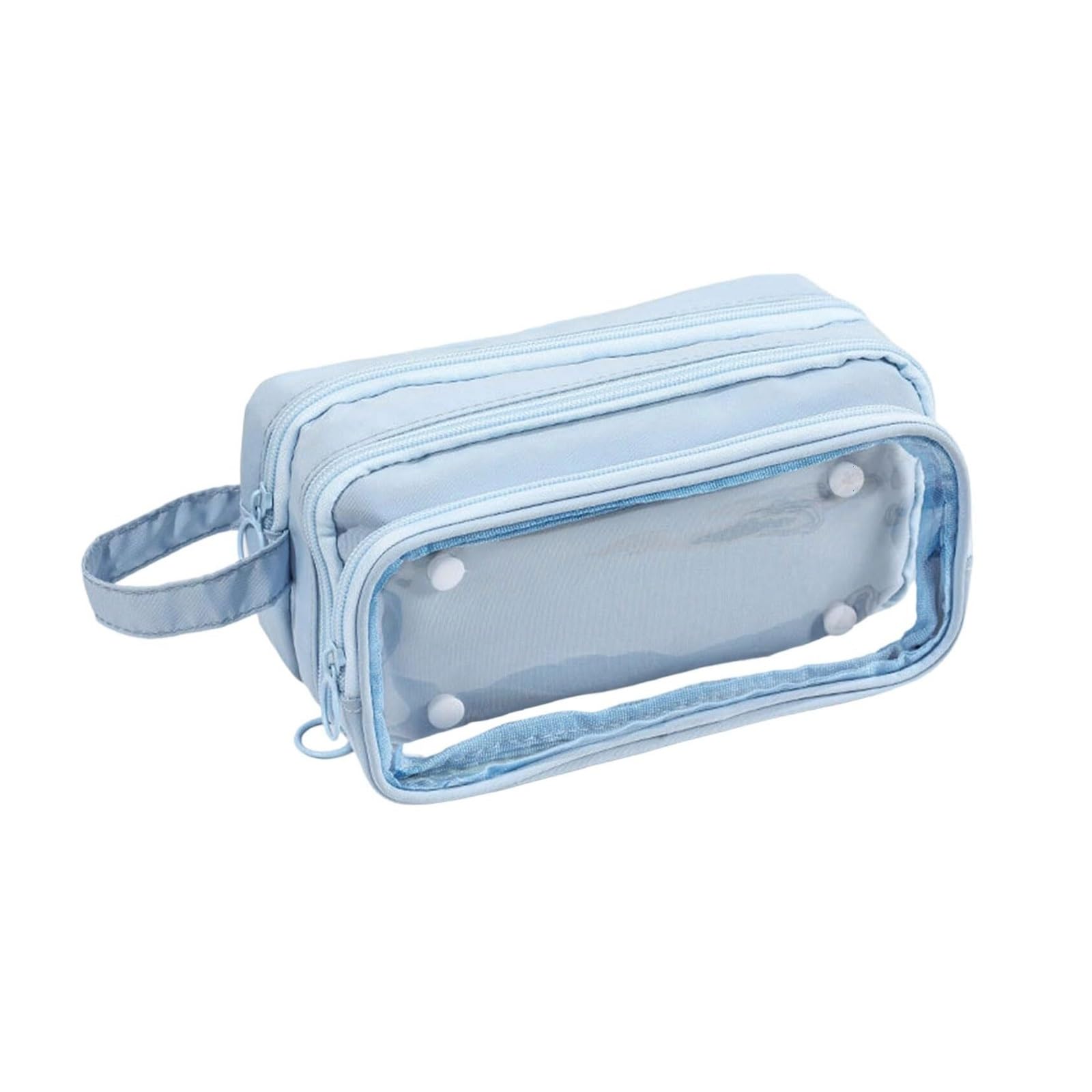 ARUNASC pencil cases Large Capacity Detachable Pencil Case with Compartments Aesthetic Organizers Bag, for Teen Girls Boys small(Blu)