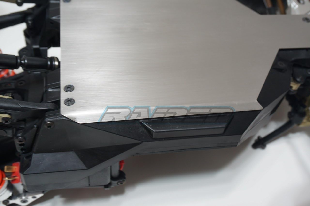 Stainless Steel Chassis Protector Guard Rear Axle Skid Plate (2pcs) for Axial 1/10 YETI 90025 90026 90050