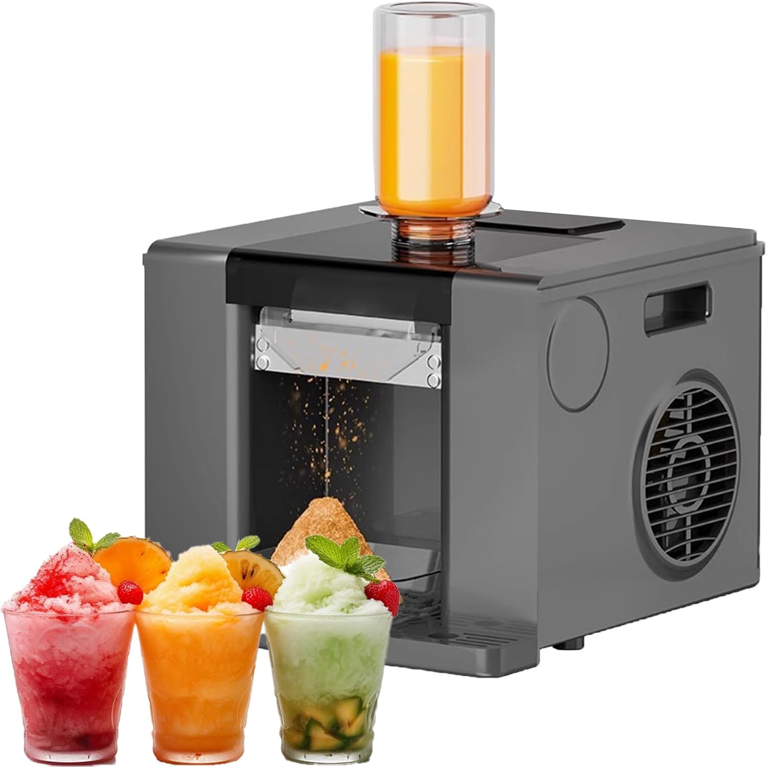 Commercial Snowflake Ice Shaver Machine, Fast Cooling Korean Ice Maker, 60kg Capacity, Perfect for Ice Cream Shops & Snack Bars, Professional Snow Cone Machine