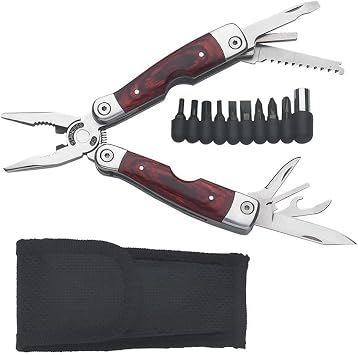 Maxam SKWMT Wood Handle Stainless Steel Multi-Tool