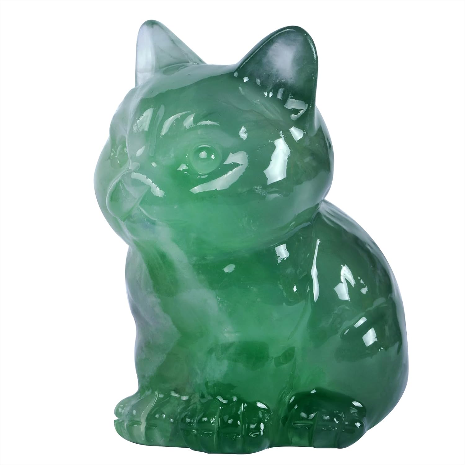 Black Obsidian Cat Crystal Statues, Healing Crystal Kitty Figurine Decorations, Black Cat Gift Lucky Cute Kitten Figurines, Handcrafted Crystal Figurine for Home Décor and... - Image 7