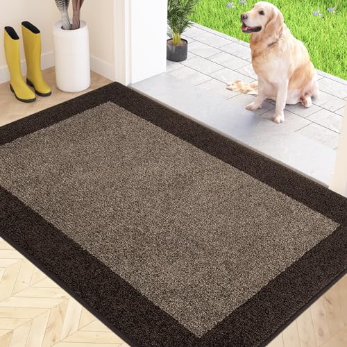 FCSDETAIL Felpudo Entrada Casa 80 x 120 cm, Alfombra Antideslizante y Lavable en Lavadora, Alfombra Atrapapolvo Absorbentes para Perro, Entrada, Puerta y Pasillo