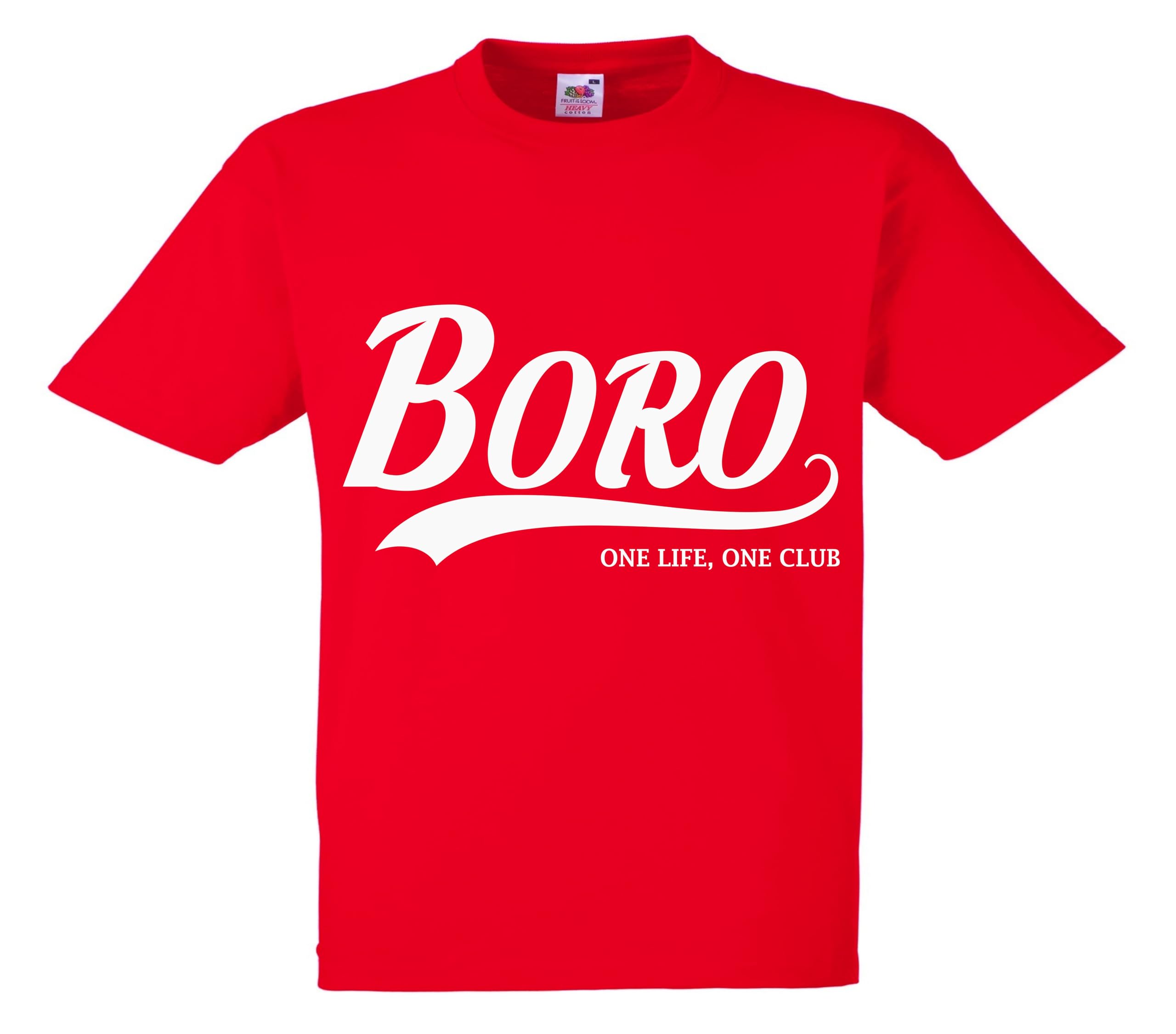 One Life one Club Boro Tshirt top Football Gift Premium Clothing Middlesbrough Black