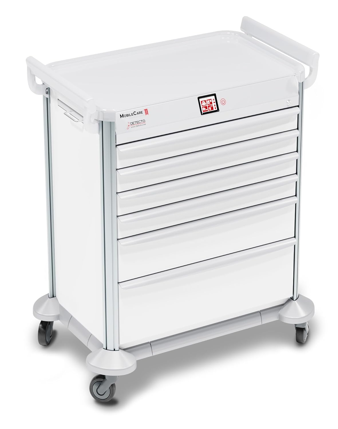 Detecto, 2023054, Mobile Care Medical Cart, Electronic, Individual Drawer Lock & Sensor