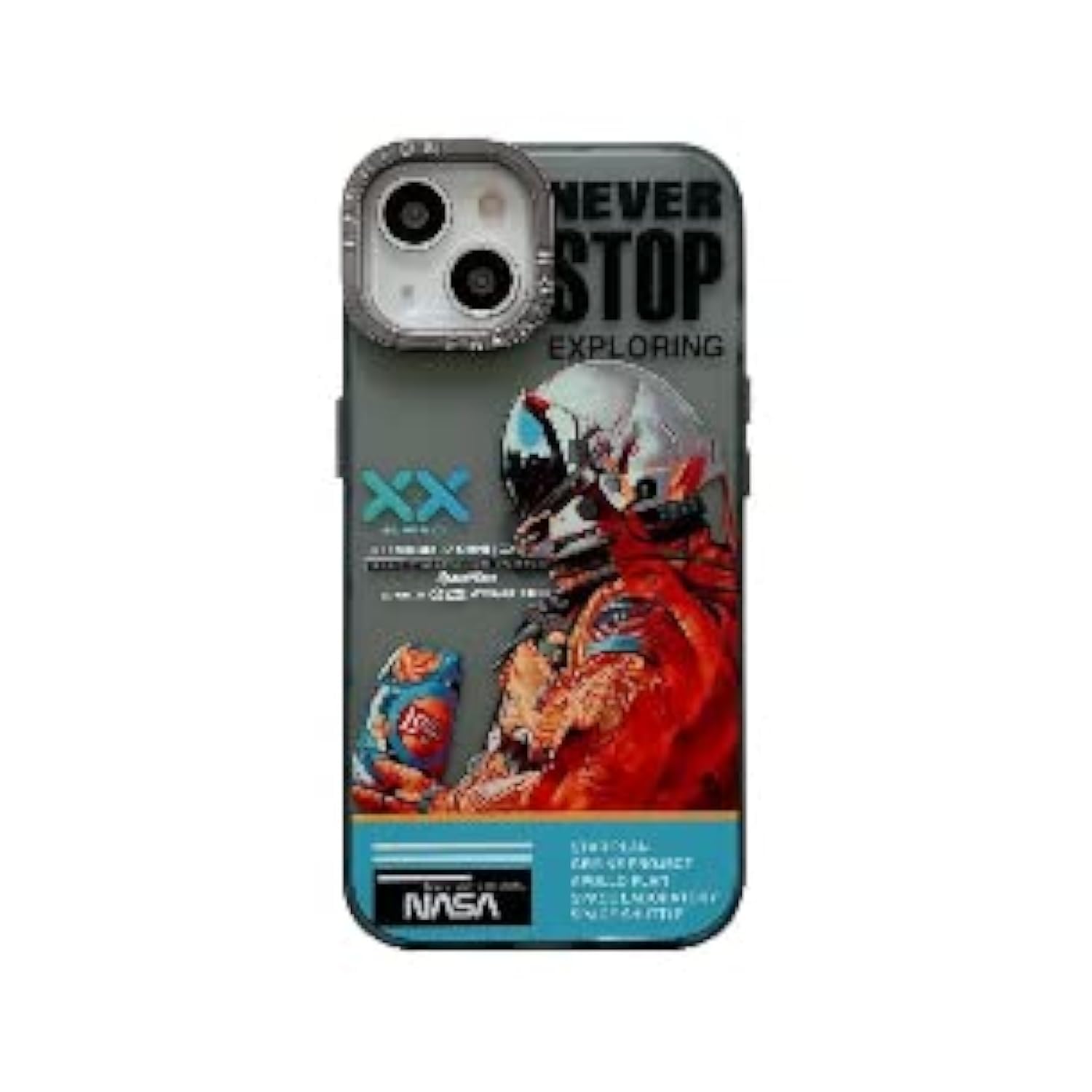 EZE mobile phone cover, NASA astronaut design protective case for Iphone 14 series (iPhone 14 & 13, Black)