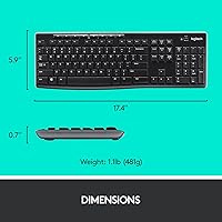 Vista 8 de Logitech MK270 Combo de teclado y mouse inalámbricos, teclado y mouse incluidos, conexión sin abandono de 2.4 GHz, batería de larga duración