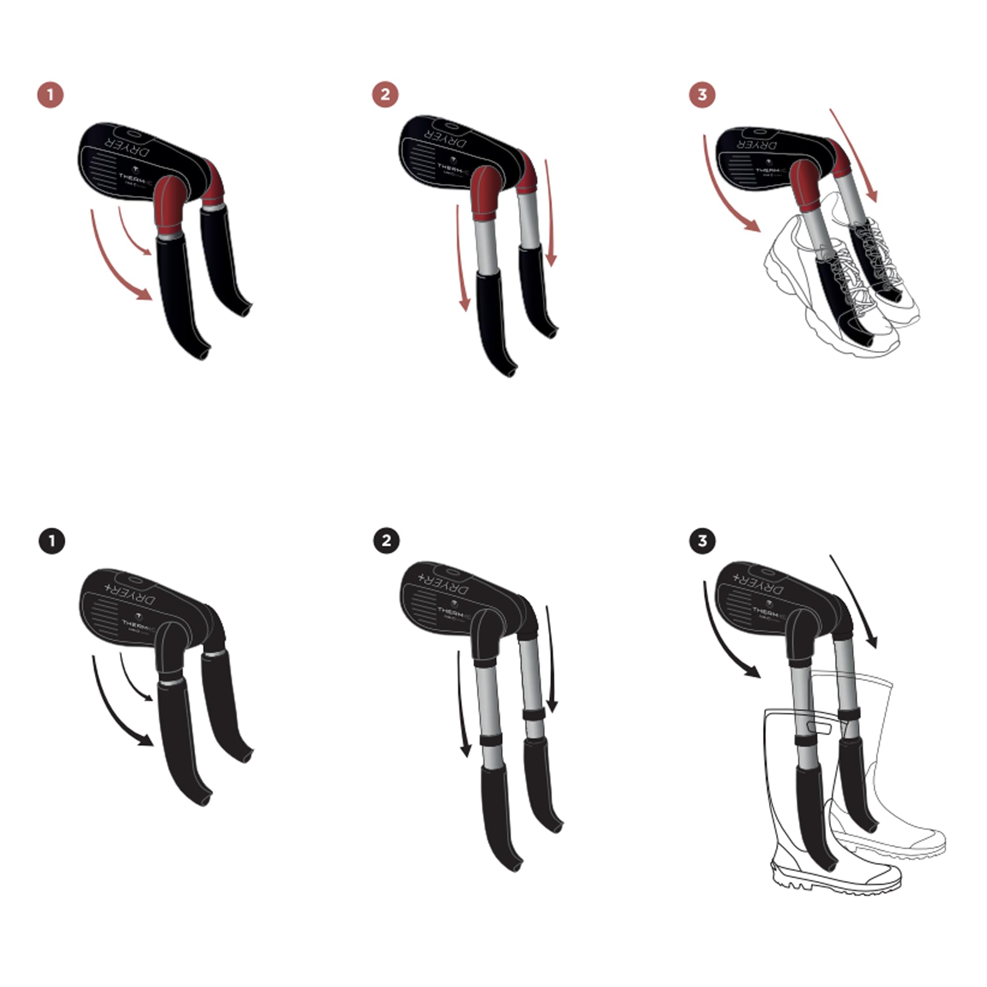 Therm-ic ThermicDryer Plus (EU) Dorosły Unisex Suszarka do butów, Czarna/Biała, FR: Jeden rozmiar (rozmiar producent: jeden rozmiar)
