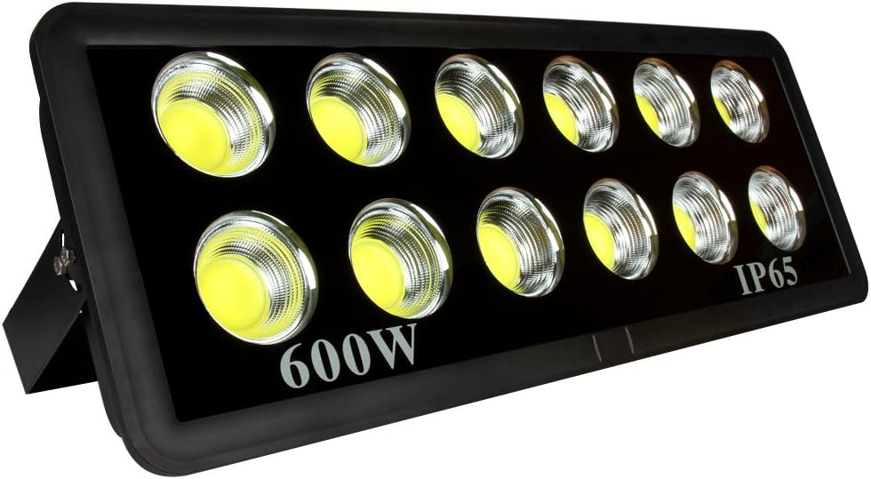 Morsen LED Flood Light 600W, IP65 Waterproof 6000K Super Bright Outdoor Security Floodlight Wall Lights for Landscape, Garden, Playground, Parking Lot and Commercial Lighting, Cool White