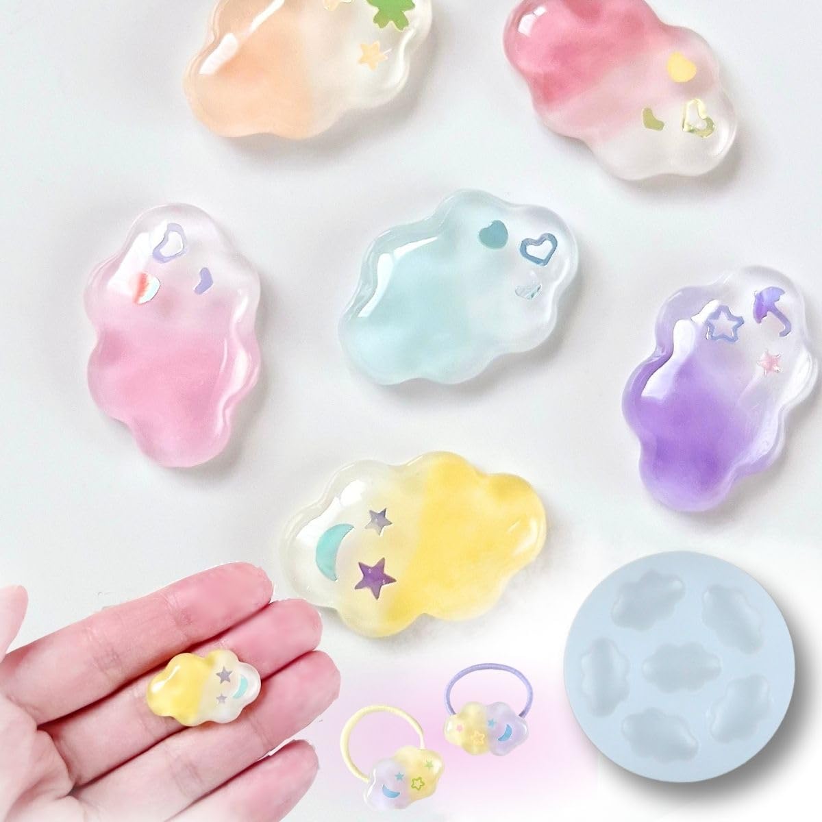 Amazon.co.jp: ミルティクラフト シリコンモールド レジン 雲 ぷっくり