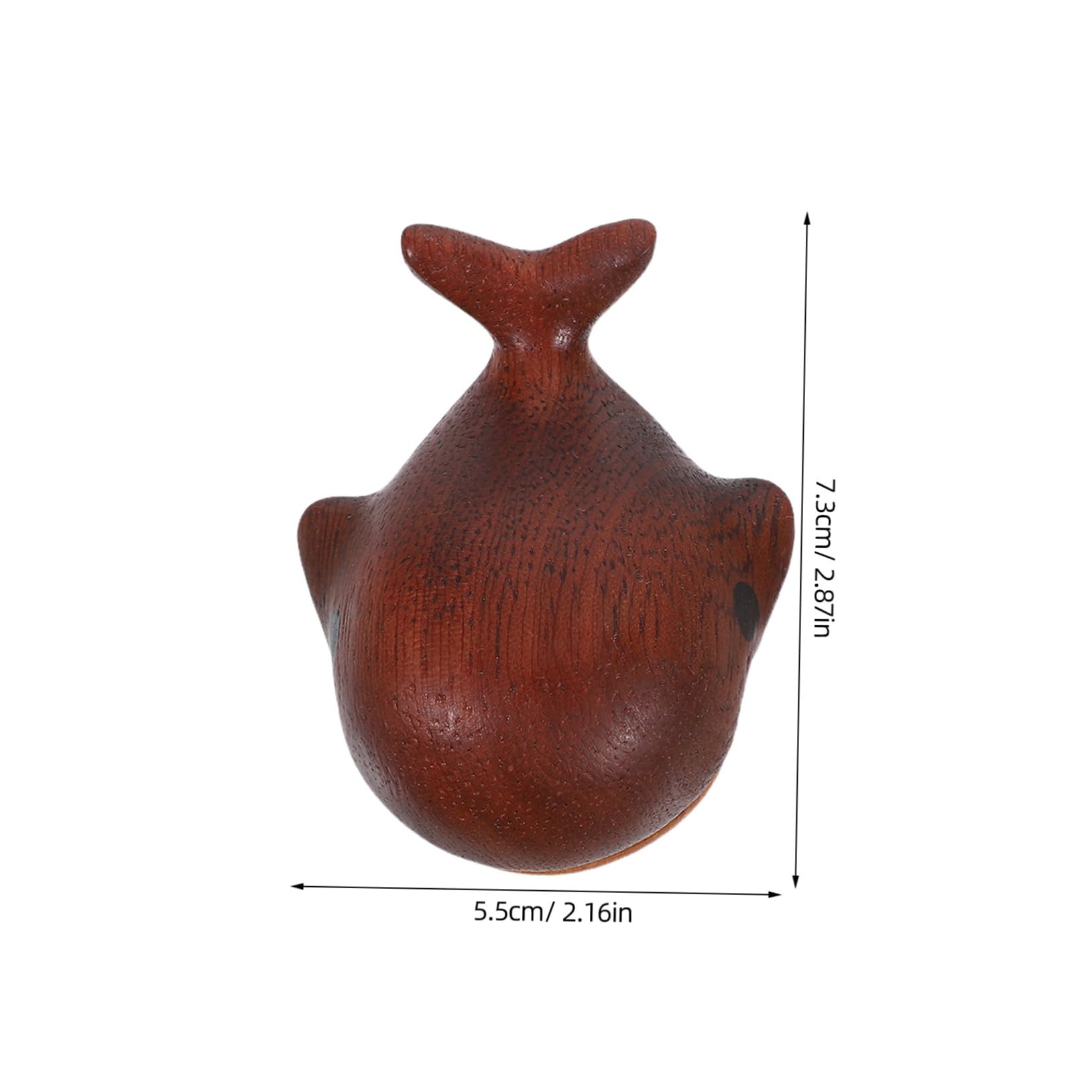 OSOLADY Whale Wooden Statue Hand Carved Decor Temple Block Toy for Boys and Girls Dashboard Decoration