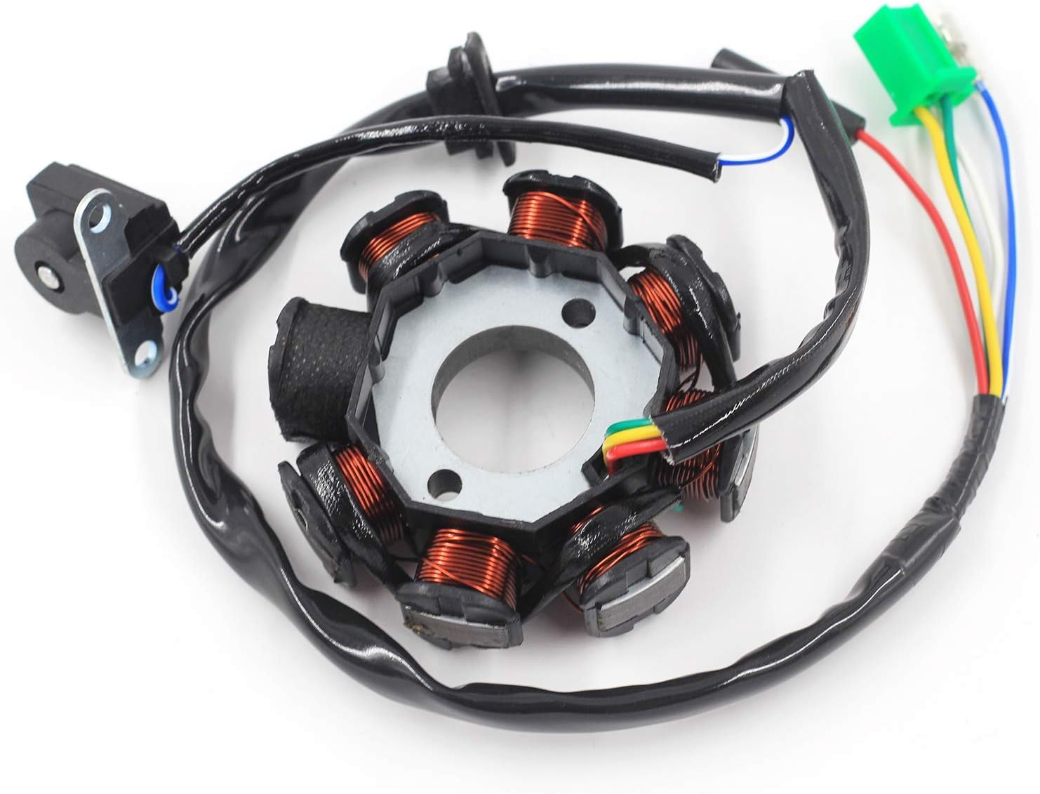 Gy6 Stator, Bobina de encendido para motocicletas y scooters (5 conductores DC 8 pines)