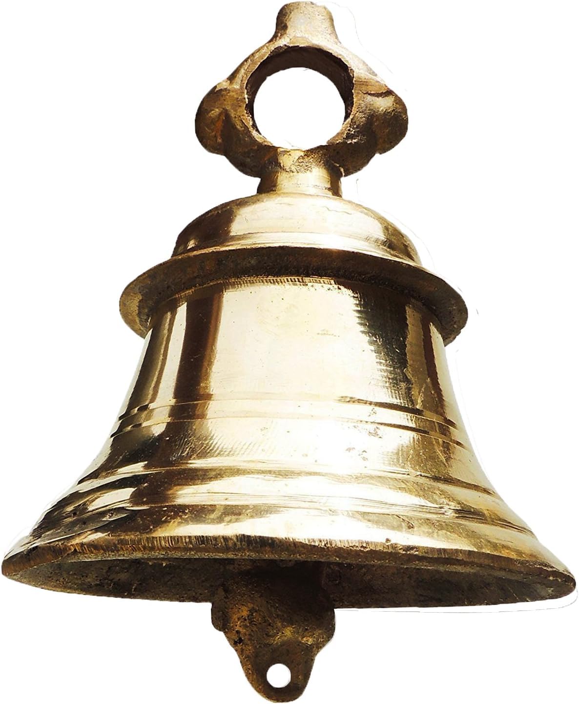 Solid Brass Temple Ganta Hanging Ship Bell Brass Pooja Bell Indian Temple Bell (9 inch)