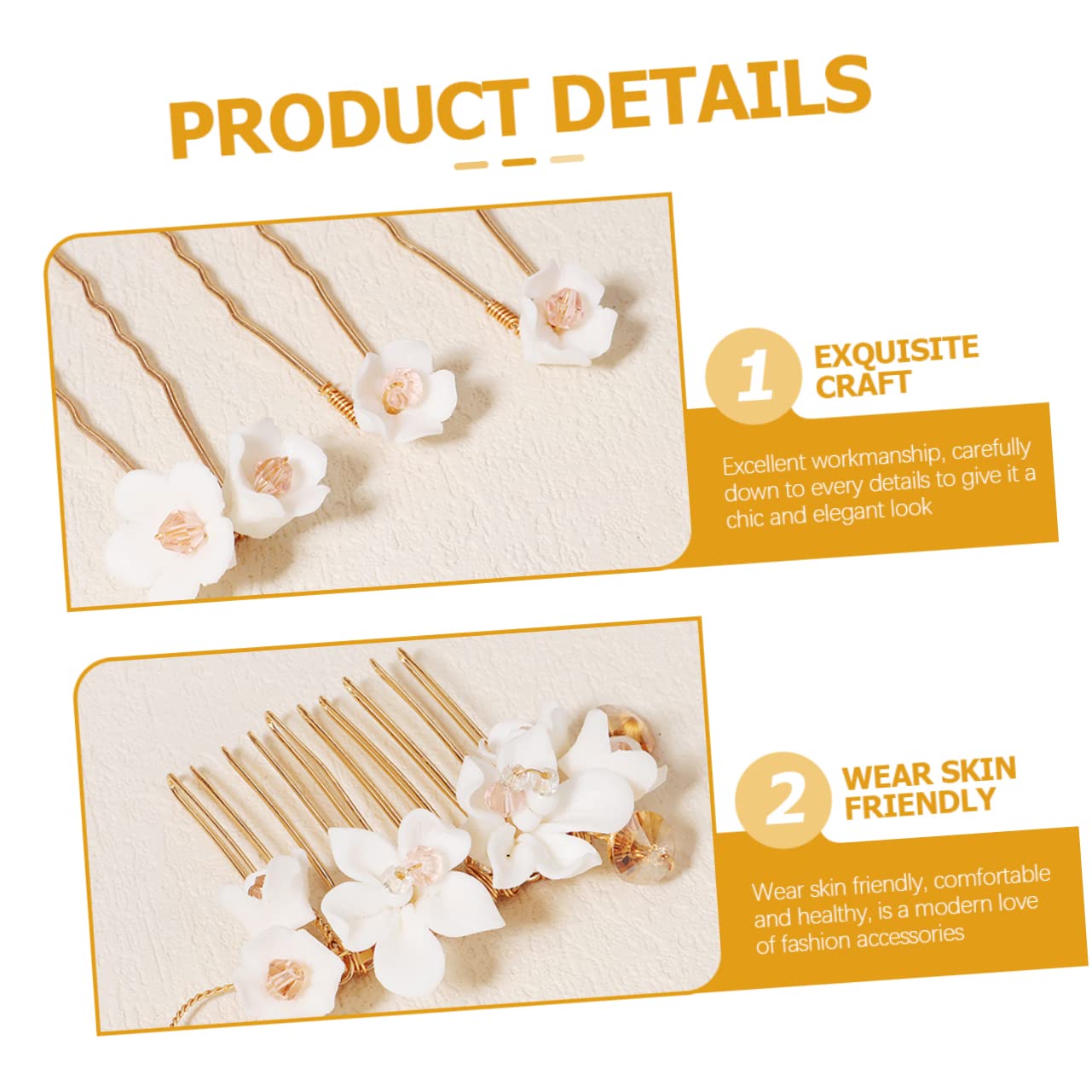 MAGICLULU 12 Stk Blumen seithaar kamm Haarspangen Haarklammer hair clips comb Haarnadel haarschmuck Frauenhaarstock Blumenhaarstab für Frauen Hanfu Brötchen die Blumen Stift Braut Keramik