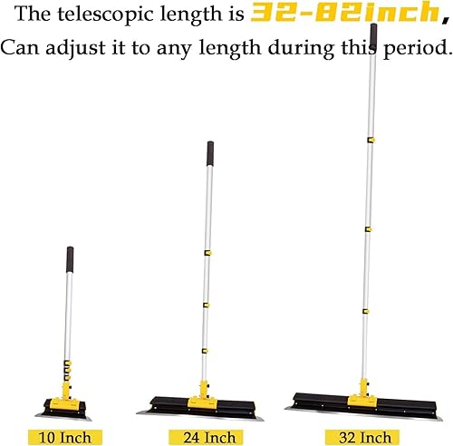 Miniatura 8 de Zozen Juego de cuchillas de desnatado para paneles de yeso, hoja de raspado de 10 + 24 pulgadas + 32 pulgadas con mango de extensión, incluye
