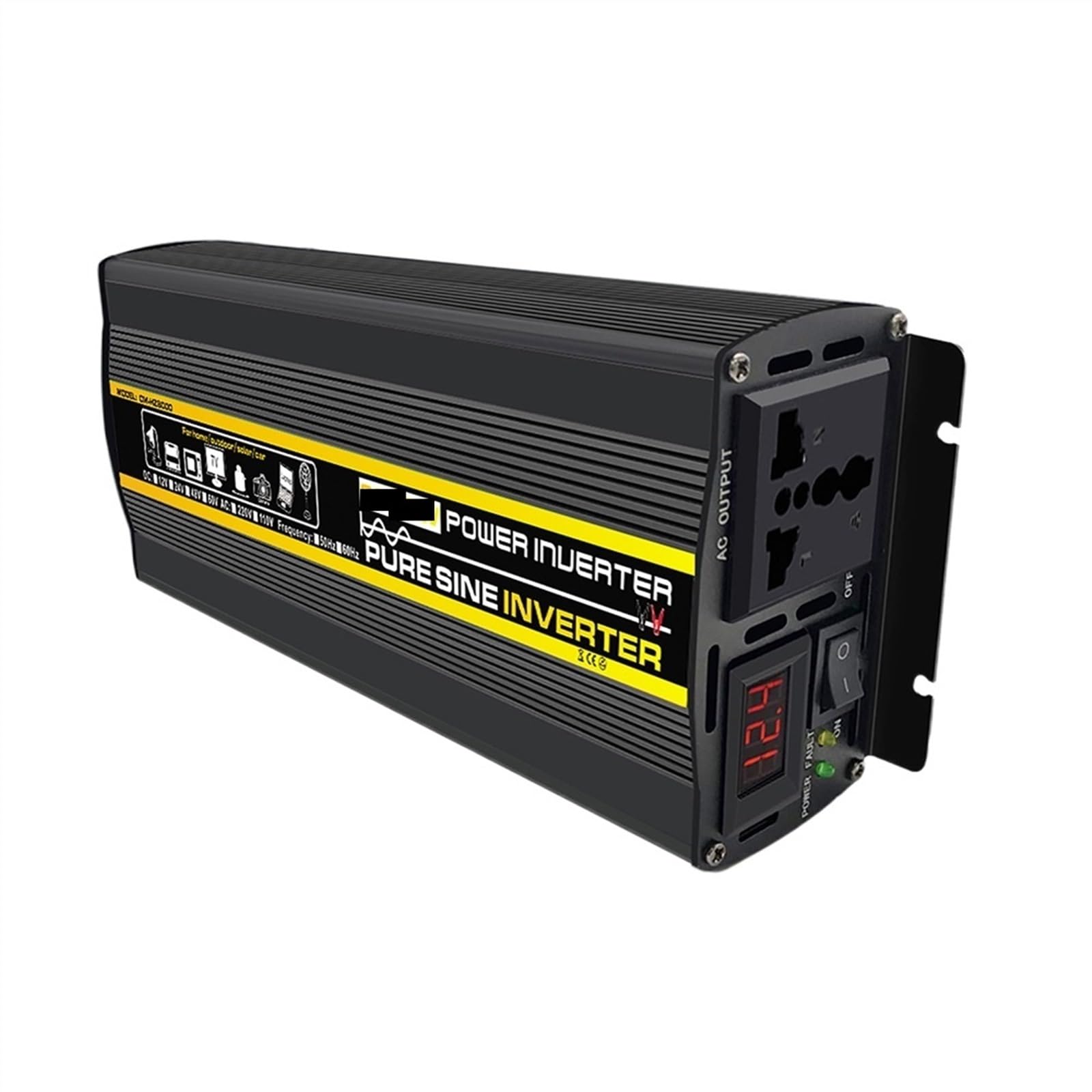 Inverter a onda sinusoidale pura Inverter a onda sinusoidale pura 8000W DC 12v/24v/48v/60v a AC220 3000W 4000W 6000W Trasformatore di tensione Convertitore di potenza Inverter solare(4000W,24V)