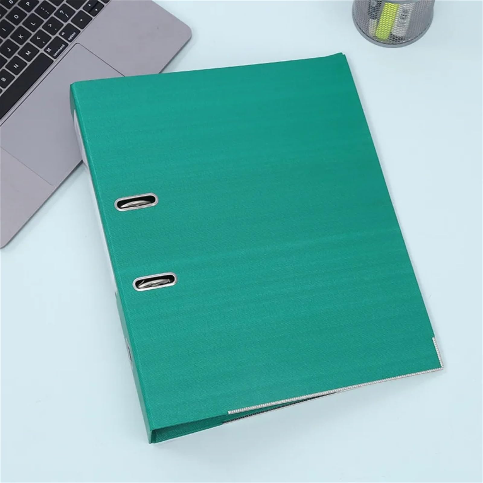 2 Pezzi Portatili Anelli a Leva Arco a a a Due Fori Cartella Raccoglitore Album Volume Forniture for Ufficio per Ufficio(Green)