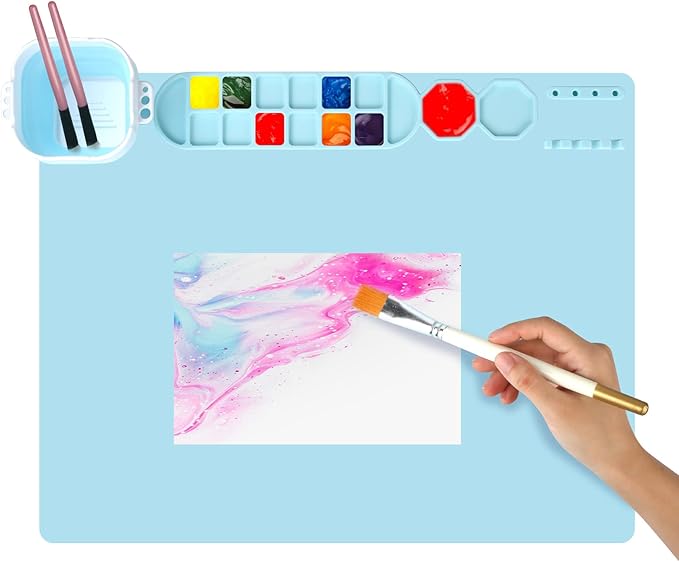 Silicone Craft Mat, 20x16 inch Large Silicone Painting Mat with