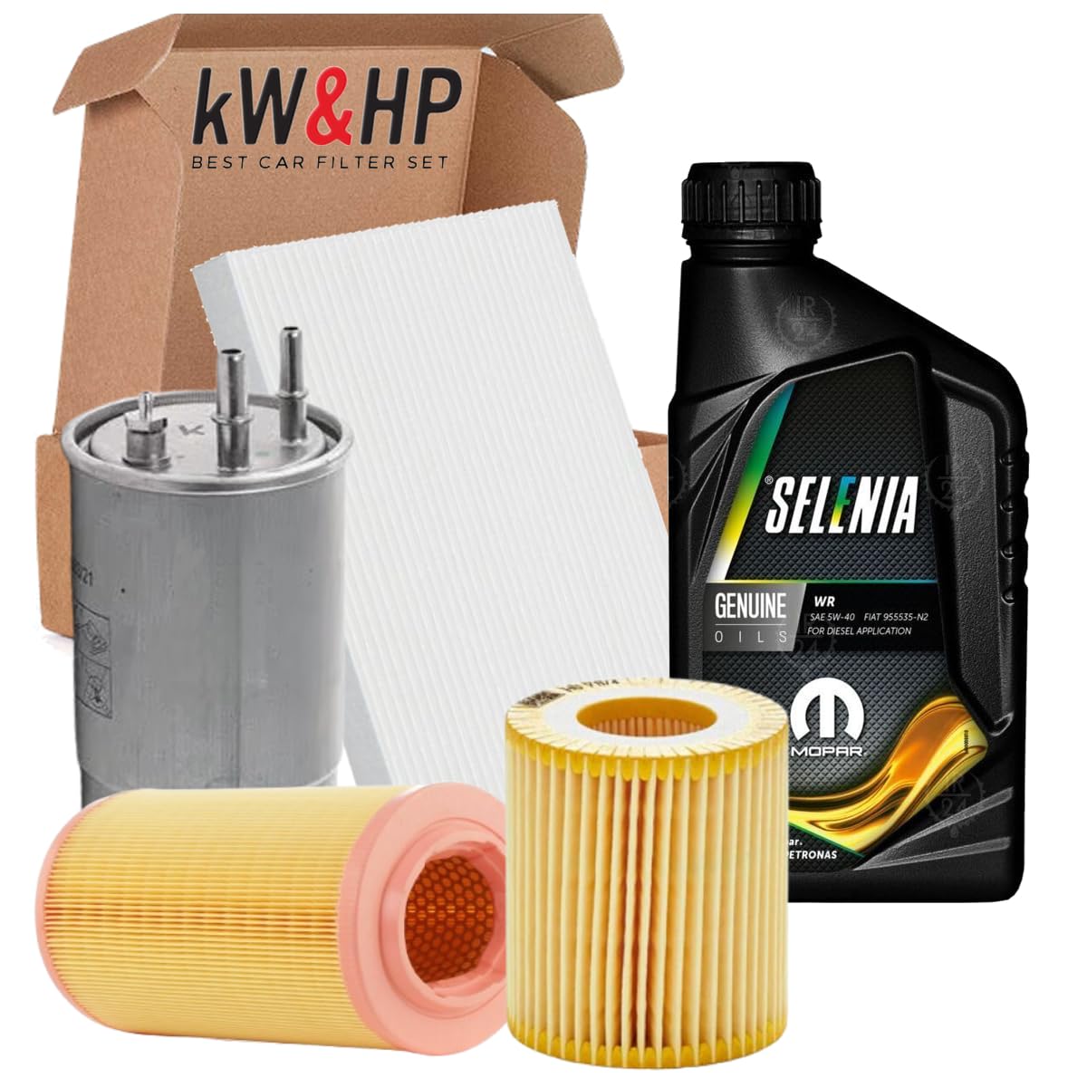 KIT TAGLIANDO 4 FILTRI CON OLIO MOTORE ORIGINALE 5LT LITRI 5W40 COMPATIBILE CON ALFA 159 1.9 JTDM