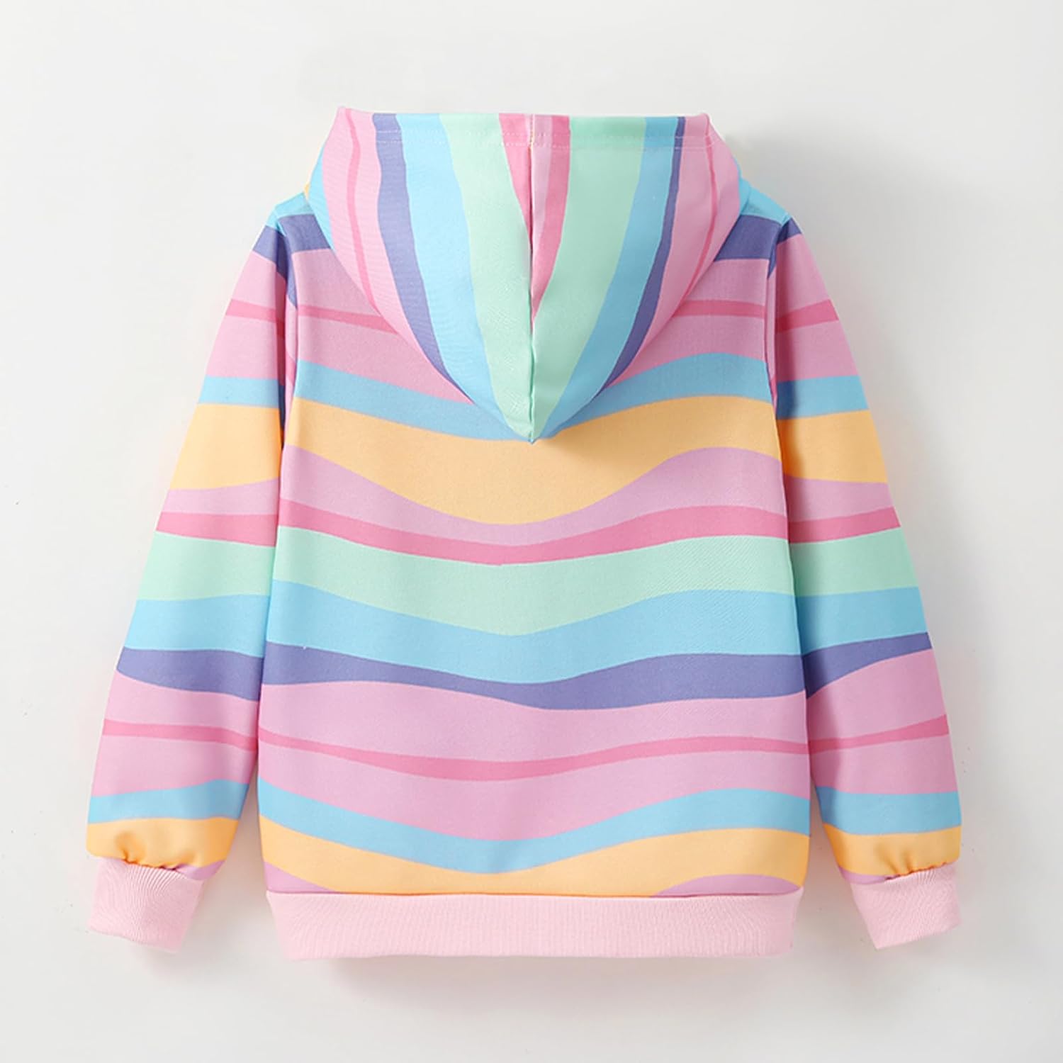 Toddler Girls Zip Up Sweatshirt Hoodie Cute Graphic Prints Zipper Hooded Tops