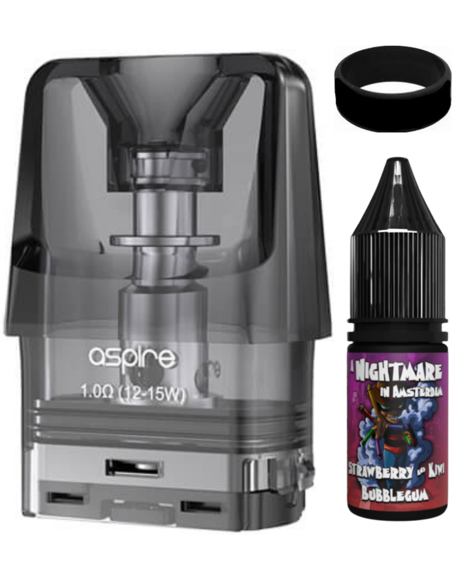 Aspire Favostix Pod 1.0 ohm Fits Favostix Pod Kit + Free Nightmare Juice + Exclusive Band Set (Pack of 3)