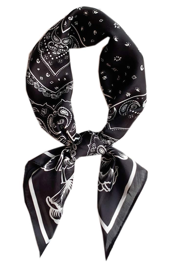 Satin Square Silk Feeling Hair Scarf Headscarf for Women/Men's Necktie Silk Bandanas Pocket Square - - Medium