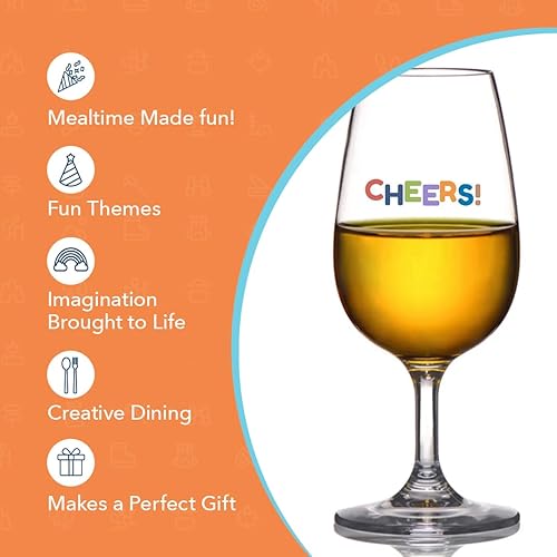 Miniatura 6 de Colorfull Plates Juego de 2 copas de vino de plástico transparente con tallo, 7 onzas irrompibles, Tritan inastillables para exteriores, fiestas,