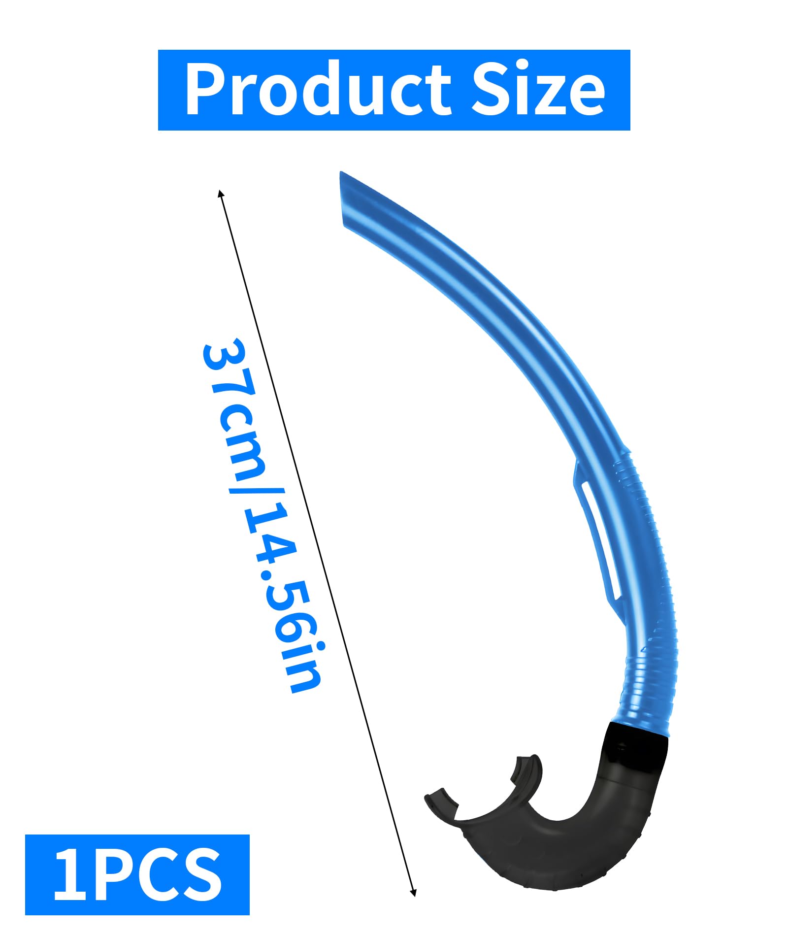 Snorkel for Swimming, Snorkeling Kit for Adults, Swimming Breathing Pipe, Scuba Diving Kit, Tropical Waters, Lakes, Beach Activities(Blue)