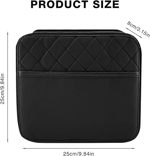 Miniatura 2 de Organizador de cuero sintético para detrás del asiento, 2 unidades, bolsa colgante multiusos para la mayoría de los autos (negro)
