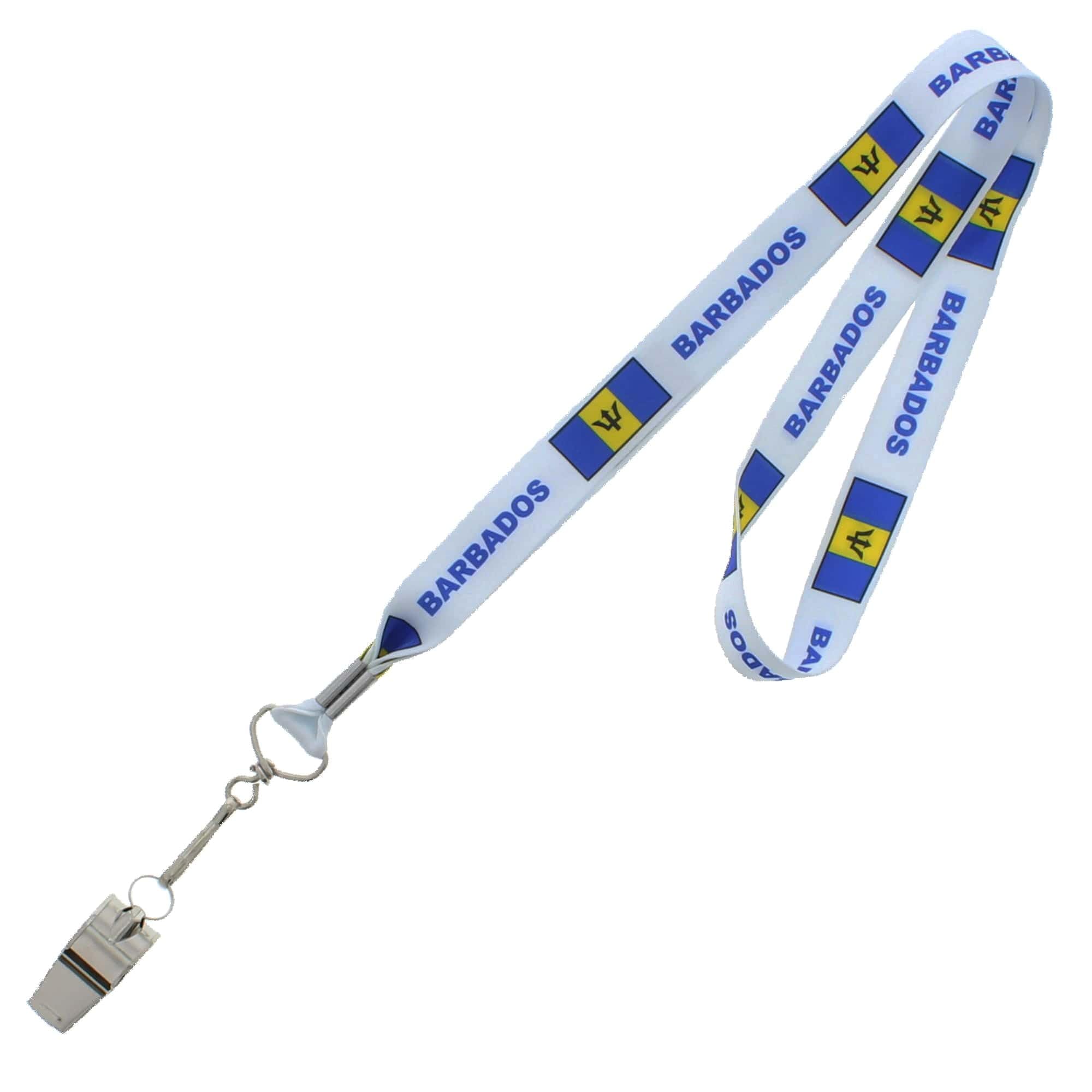 Zac's Alter Ego Metal Whistle on Barbados Lanyard