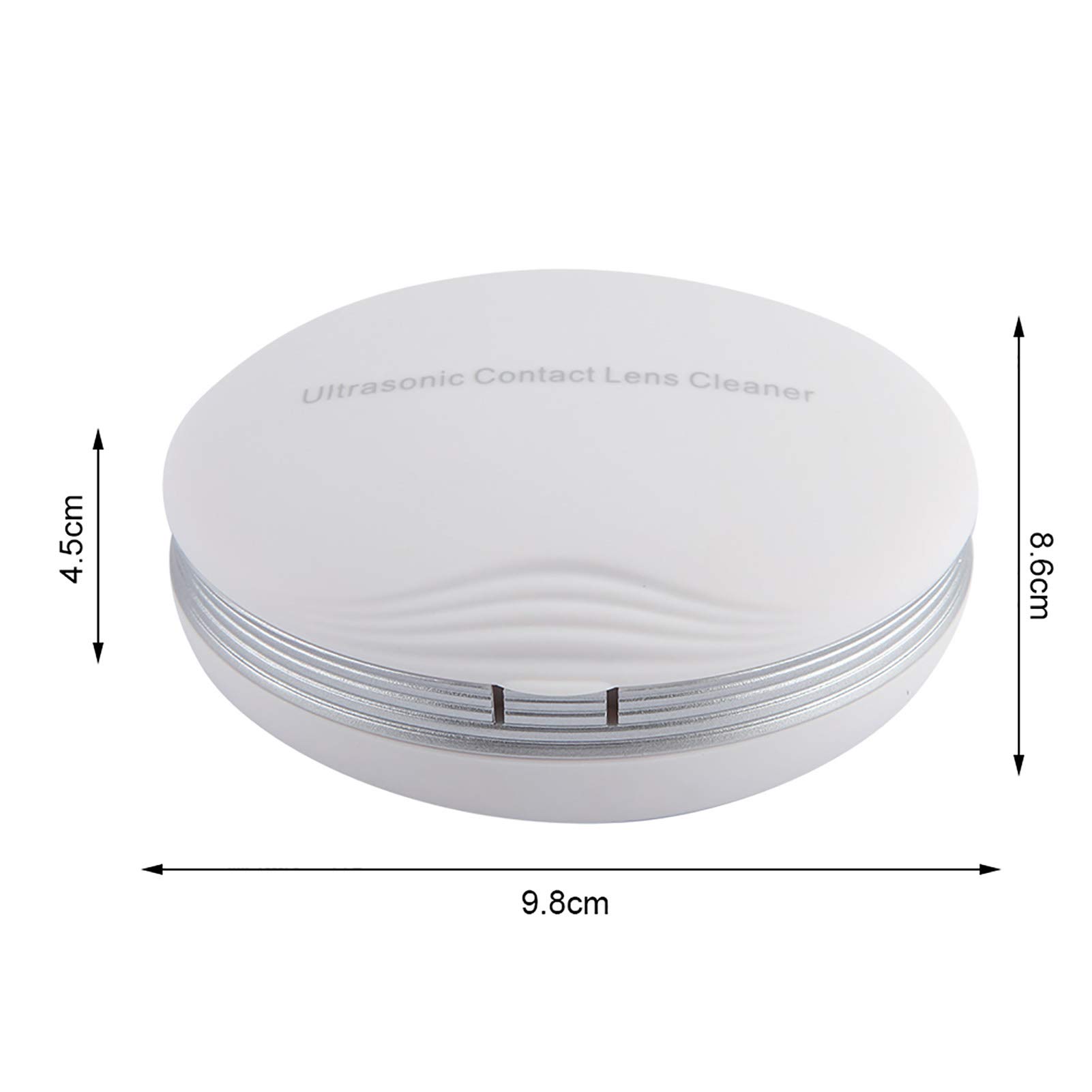 Pilipane Detergente Automatico per Lenti a Contatto Ad Ultrasuoni con USB,Detergente per Lenti a Contatto, Custodia per La Pulizia delle Proteine dell'occhio(Bianco)