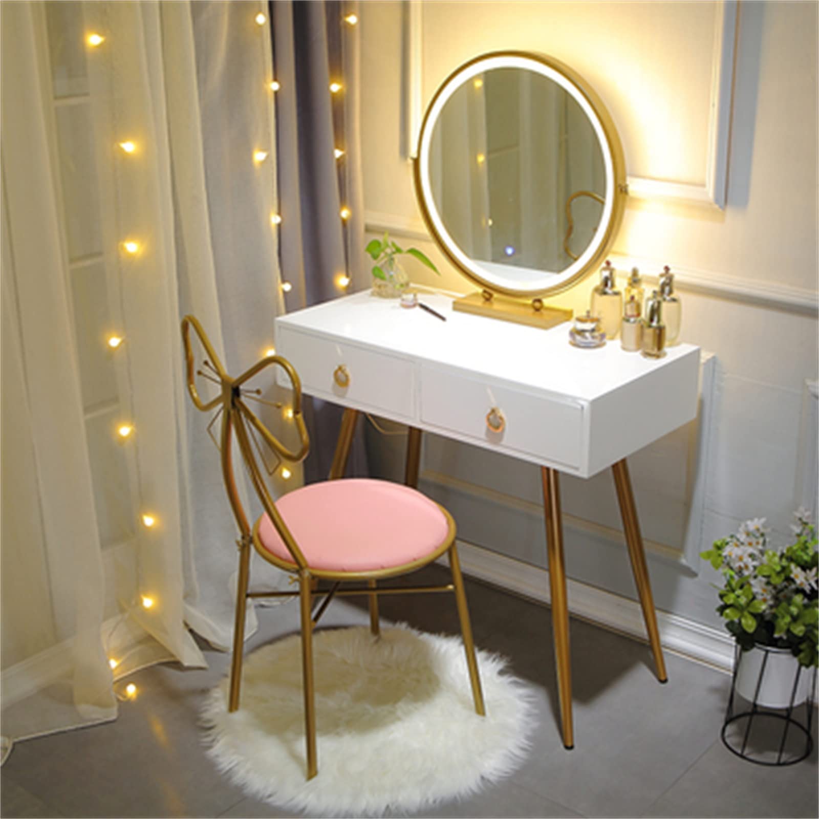 シンプルな小さなアパートの寝室北欧のドレッシングテーブル 03-375-morning.jpg