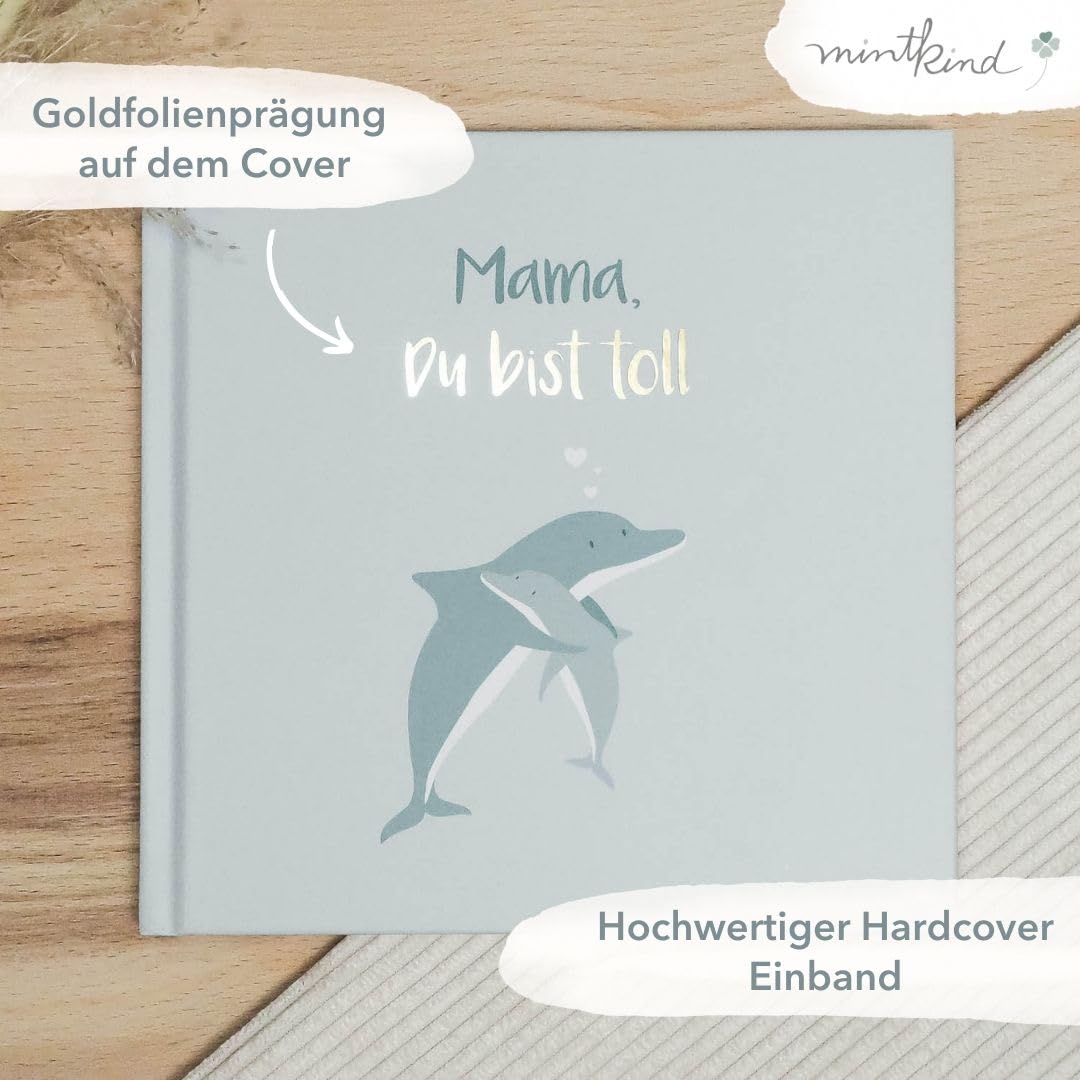 Mintkind® Livre Cadeau « Mama Du Bist Toll» I Livre D'images Pour Maman Pour La Fête Des Mères, Un Anniversaire, Noël Ou Comme Remerciement I Livre Photo