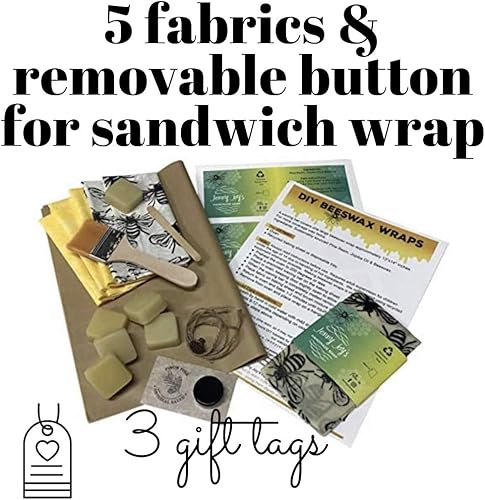 Miniatura 2 de Hecho en Estados Unidos, 8 en uno, kit de envoltura de cera de abeja premezclada, hecho con resina de pino, cera de abeja y aceite de jojoba,