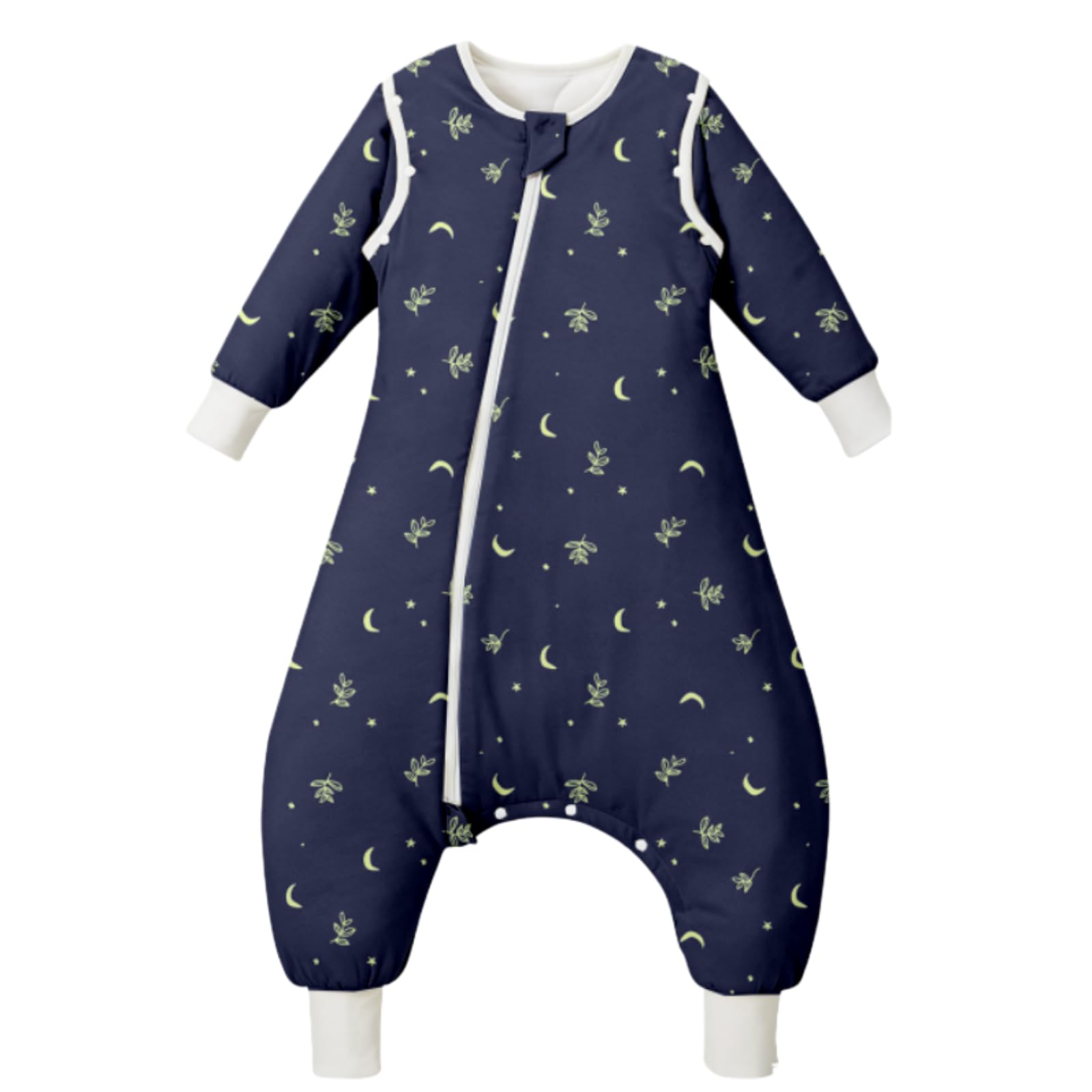 Nivolltha Baby Sleeping Bag with Feet 3.5 TOG Cotton Moonlight Leaves L â image 1