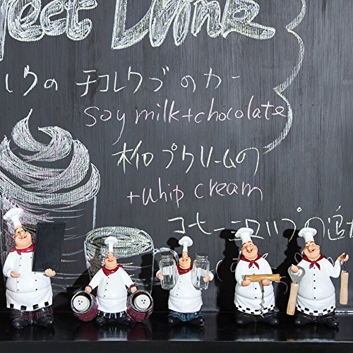 Fishmm Resin Decorative Ornaments,Kitchen Decor,Cook Statue,French Chef Figurines With Wine Opener #TOP6