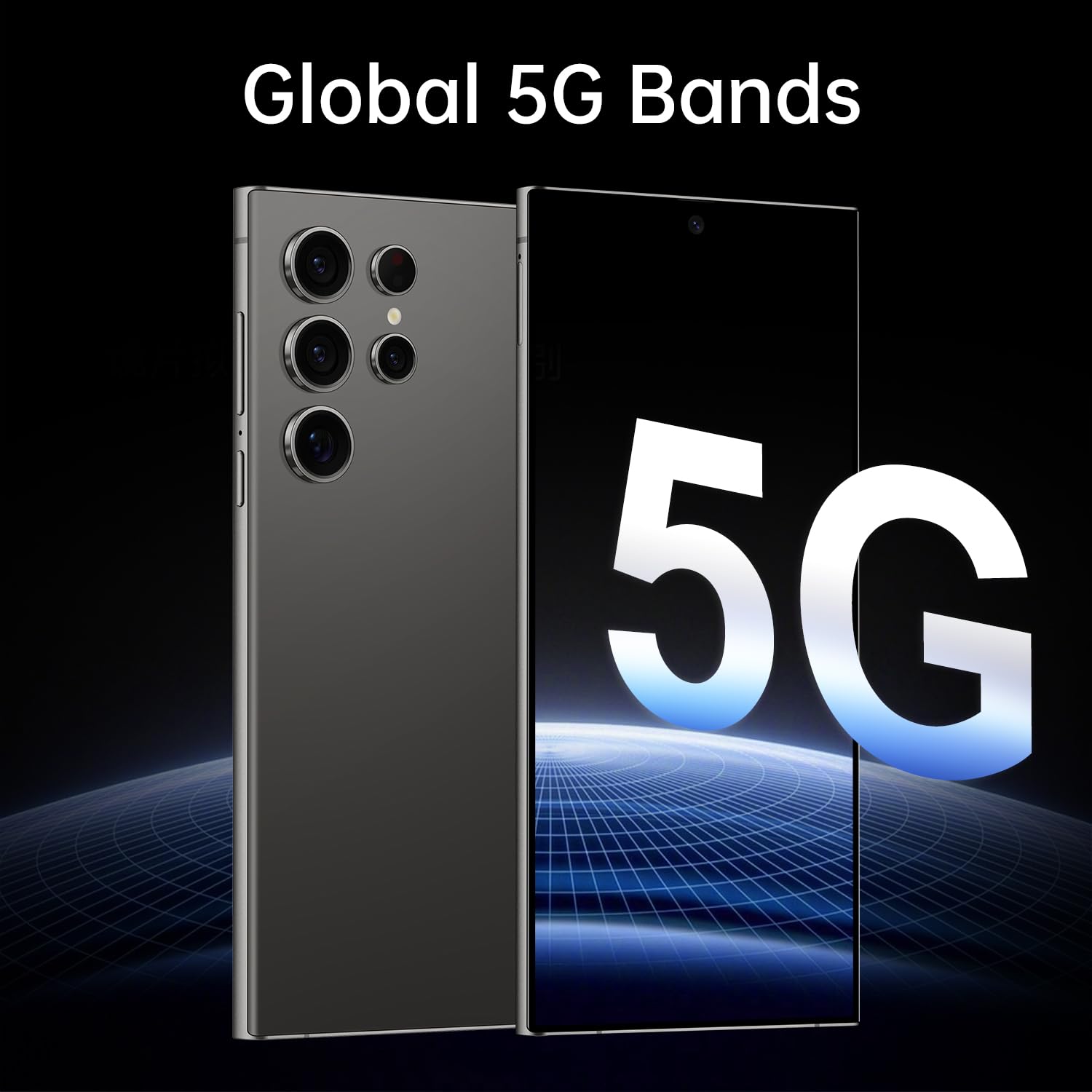 C24 Ultra Unlocked Cell Phones Smartphone Android 13 Phones 8+256GB/6.8" HD Screen/Dual SIM/108MP+48MP Camera/6800 mAh/Built-in Pen (Black)