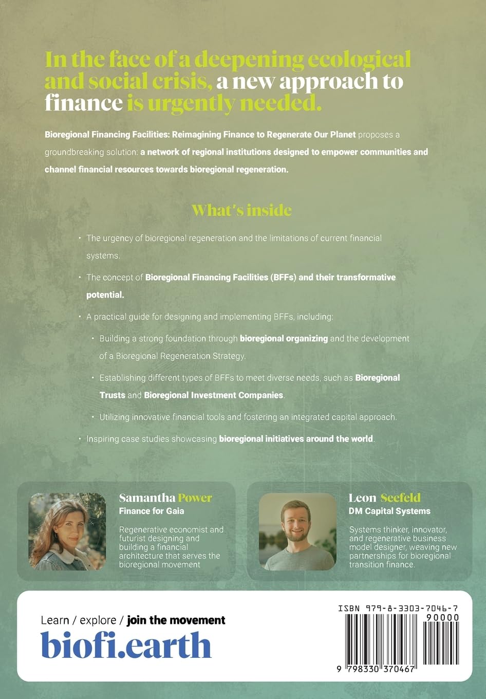 Bioregional Financing Facilities: Reimagining Finance to Regenerate Our Planet