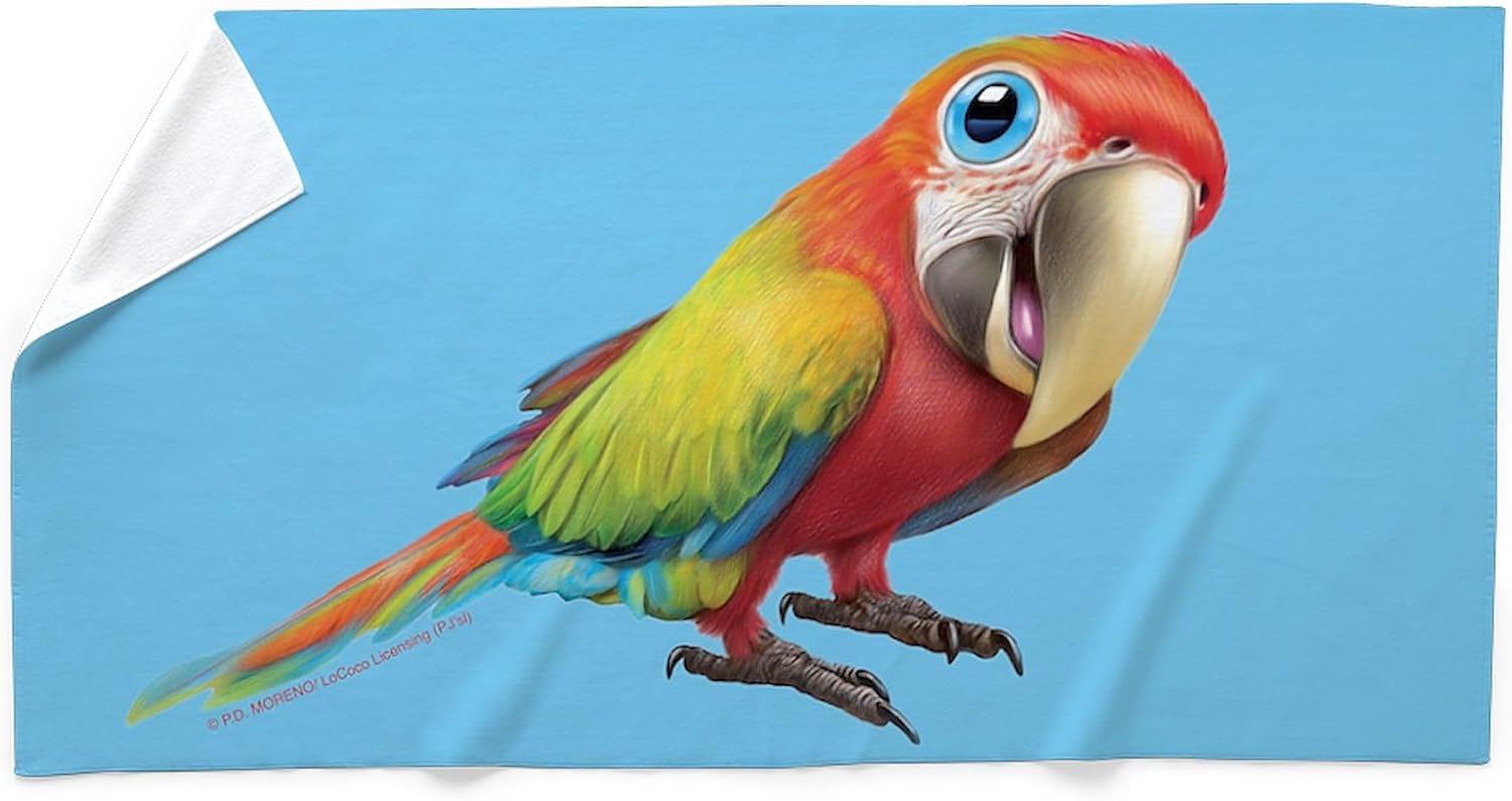 CafePress PD Moreno's Ara Macau 30"x60" Absorbent Cotton Back, Soft Beach, Pool Towel
